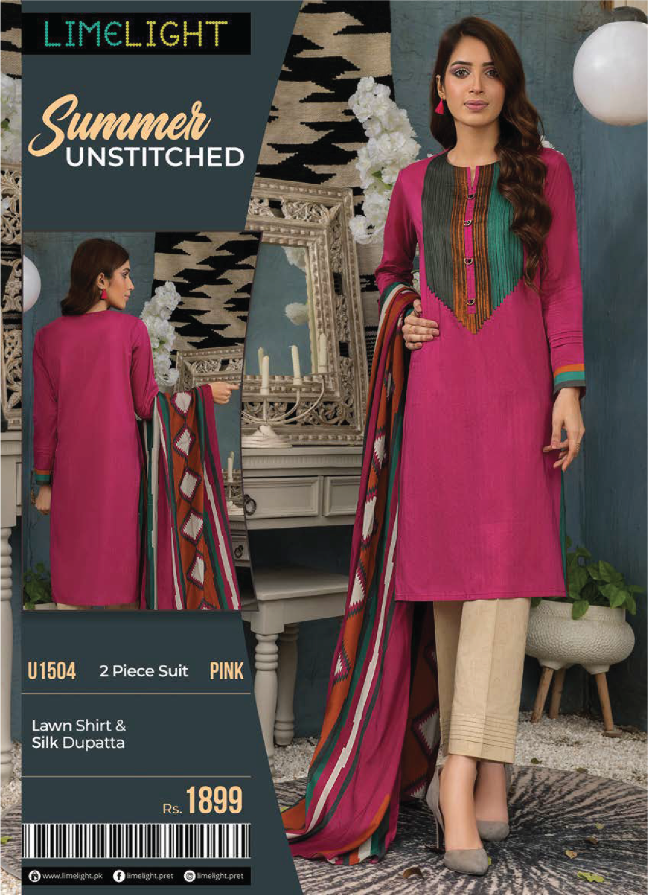 2 Piece Summer Unstitched Suit U1504 Marcalista