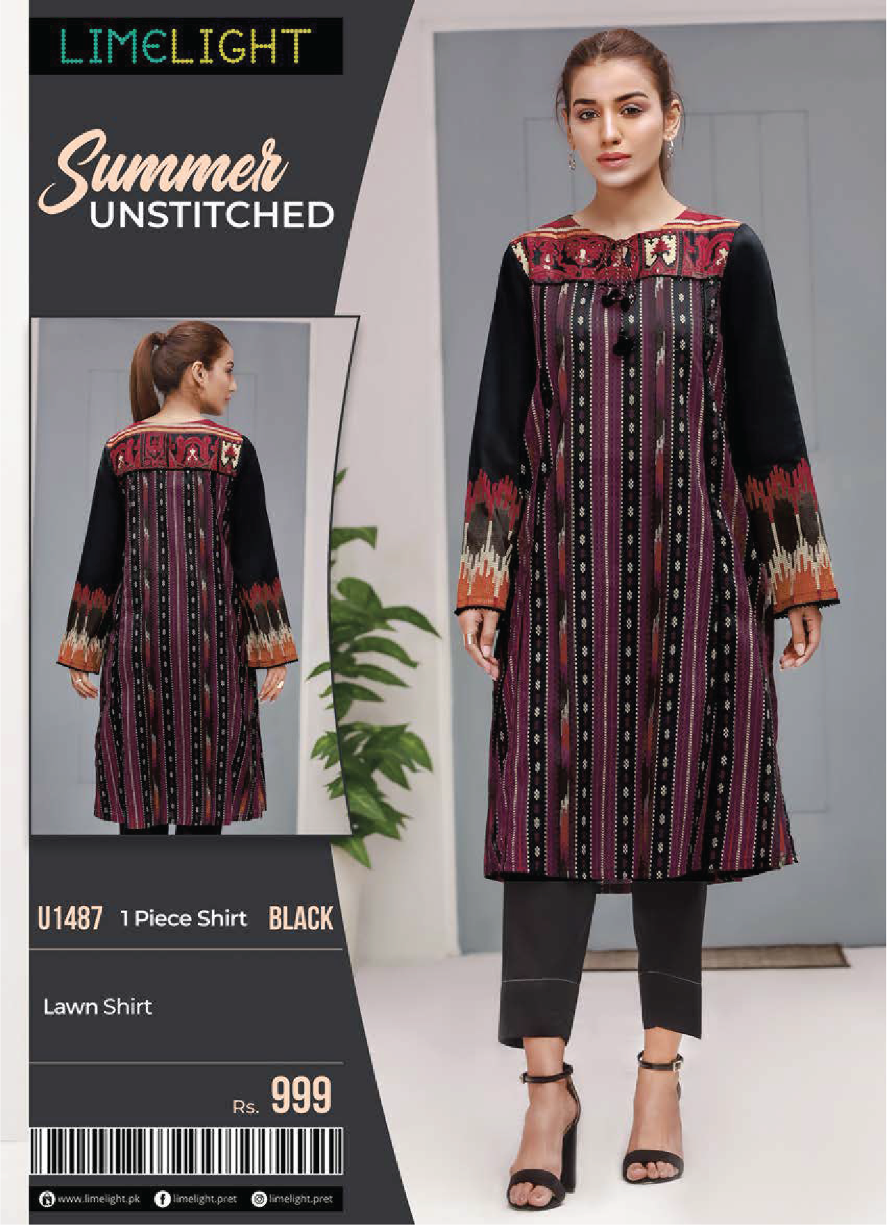 1 Piece Summer Unstitched Lawn Shirt U1487 Marcalista